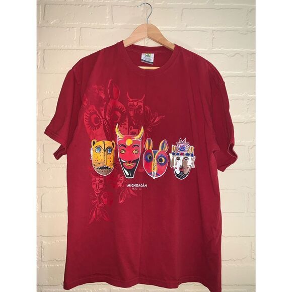 Vintage Karani Art MICHOACÁN MEXICO Grahic T Shirt XL - Picture 1 of 6